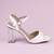 SANDALIA BRANCA SALTO CRISTAL - TT1198