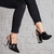 SAPATO PRETO MULE COM SALTO BLOCO JOHN HARTZ - Agrigento Nero - JH1115