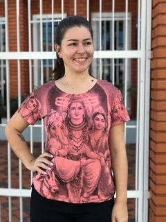 Camiseta Shiva, Parvati e Ganesha Feminina