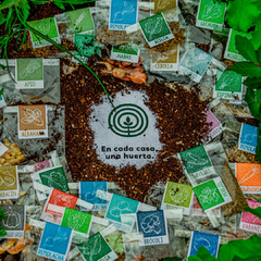 Kit de Huerta para todo el año: Semillas Agroecológicas (40 sobres) + 2 bandejas + sustrato x 10lts + humus + bioinsecticida - comprar online