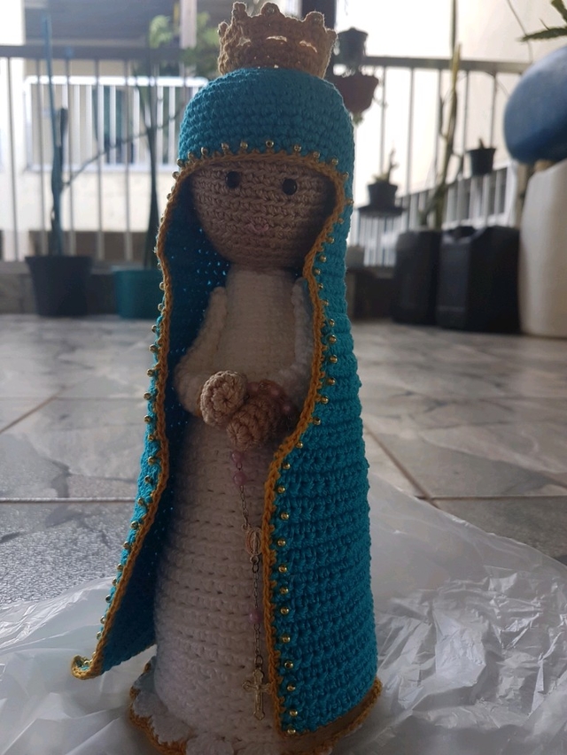 Nossa Senhora em Crochê - Loja das 7 Marias