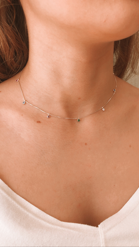choker com zirconia