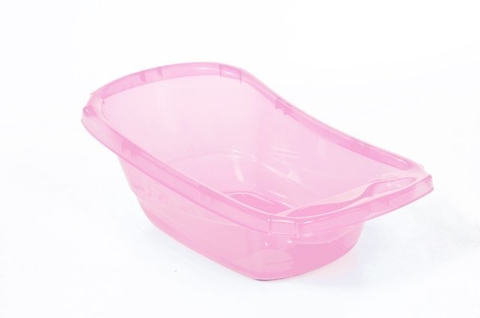 Bañera plástica rosa traslucido Ok Baby - Aldea Bebé