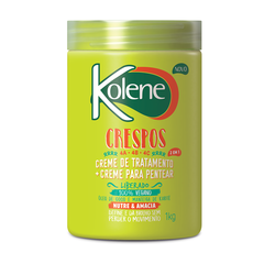 Kit Shampoo Condicionador e Creme de Tratamento 1kg Kolene Crespos - Flora Cosméticos