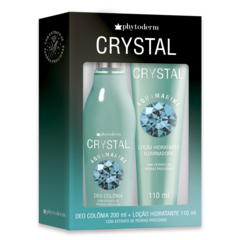 Kit Presente Phytoderm Crystal Aquamarine - Perfume Feminino - Splash 200ml e Loção Hidratante Iluminadora 110ml - comprar online