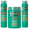 Kit com 2 Shampoos 300ml e 1 Creme de Tratamento Kolene Cachos 1kg