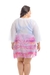 Vestido de Praia Branco com Tie Dye Plus Size Acqua Rosa - comprar online