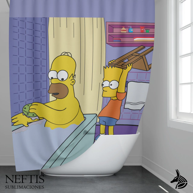 Los Simpson - Cortina de Baño - Neftis Sublimaciones