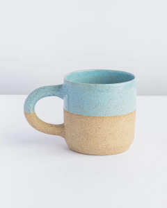 CANECA SERENA DE CERÂMICA AZUL LAVANDA