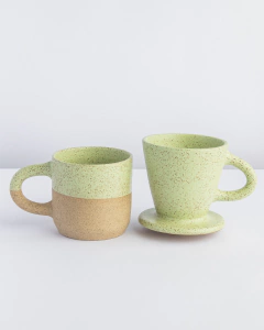 CONJUNTO INDIVIDUAL PARA CAFÉ SERENA VERDE - comprar online