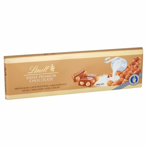Chocolate Lindt Gold Leche y Avellanas 300g