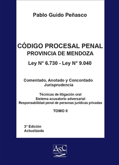 Código Procesal Penal de la Provincia de Mendoza Comentado - 2 TOMOS (tapa blanda) - comprar online