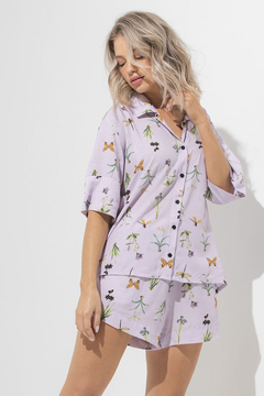 pijama curto abotoado maternidade