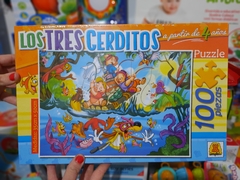 Rompecabeza puzzle Los tres cerditos 100 pz