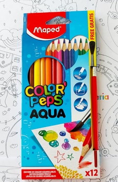 Lápices de colores acuareables Aqua Maped x 12 unidades