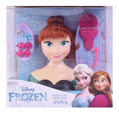 Busto peinable de Elsa de Frozen  Juego de peinar a Elsa  Juguetes de  Frozen en español  YouTube