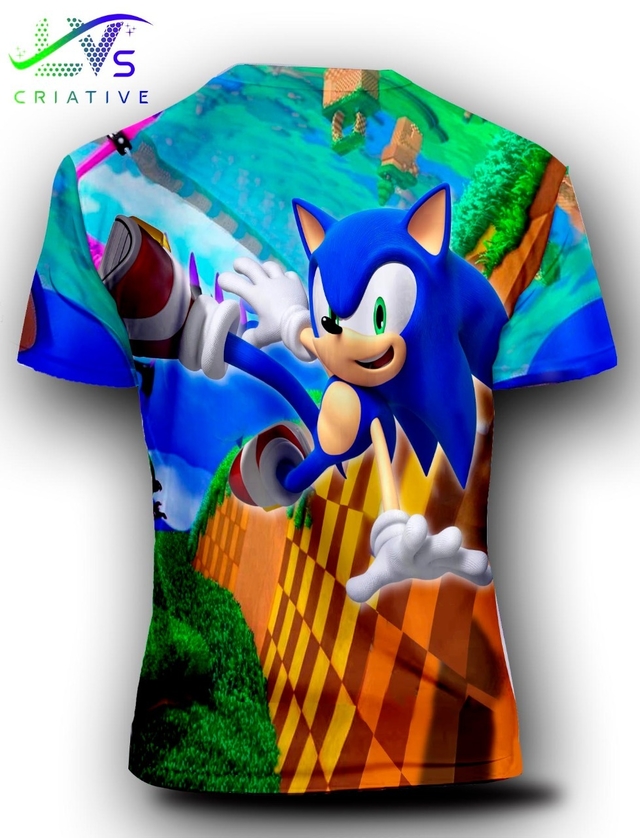 camisa do sonic mercado livre