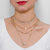 Colar Choker Tiffany com corrente diamantada folheada em ouro 18k - comprar online