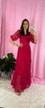 Vestido longo em tule rosa Mayara moda evangelica - comprar online