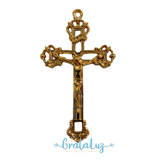Crucifixo Divino Amigo - Dourado