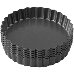 Mini Tarteras desmontables bordes rizados 12cm. Set x6 - Isabel Vermal