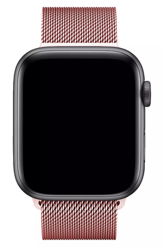 Pulseira Couro Fecho Magnético Para Apple Watch Série 7 45mm Cor Black