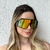 Óculos de Sol Aston - Preto Espelhado Multicolor