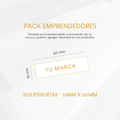 Pack Emprendedores : Etiquetas + 1 Diseño (todo incluido)