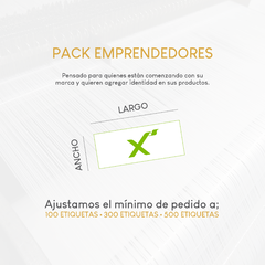Pack Emprendedores : Etiquetas + 1 Diseño (todo incluido) en internet