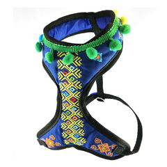 Pechera para gato Bordada estilo Chiapas en azul - Nyucat