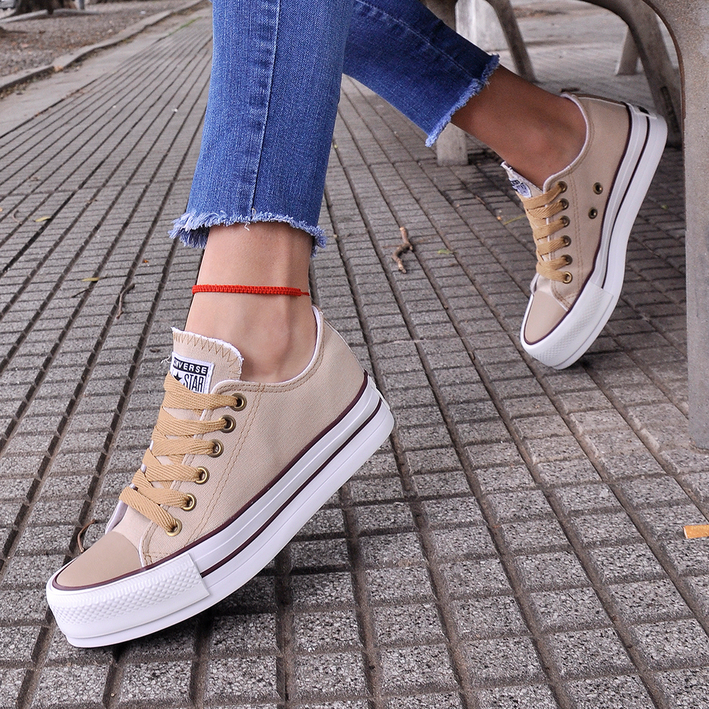 converse altas beige