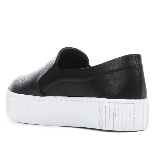 Tênis flatform preto e branco - santalolla