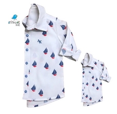 Kit camisa Theo - Tal pai, tal filho (duas peças) | Barcos na internet