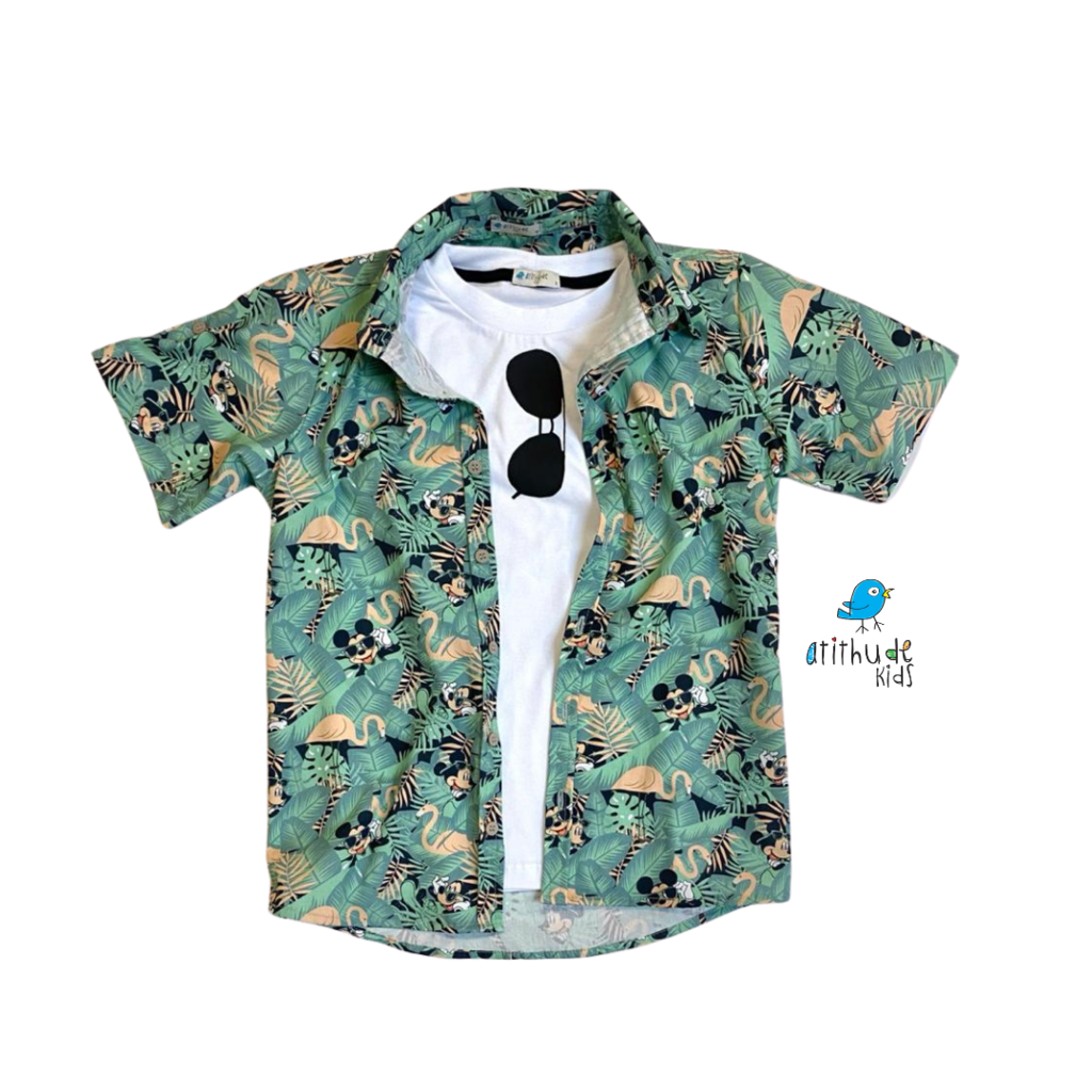 camisa social mickey