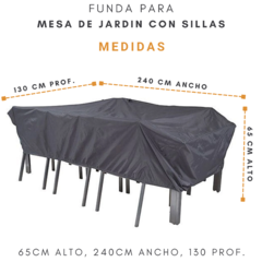 Funda Cubre Mesa Jardin C/sillas (60x240x130) en internet