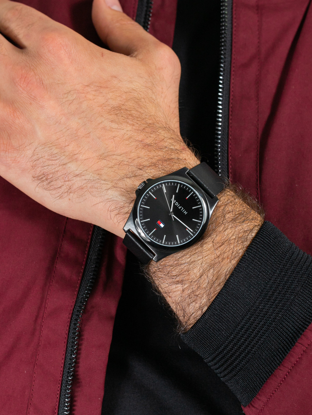 reloj malla de cuero marron hombre