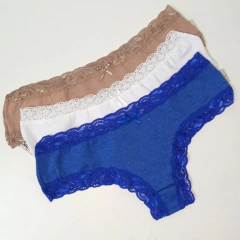 Culotte less algodón y puntilla art 605