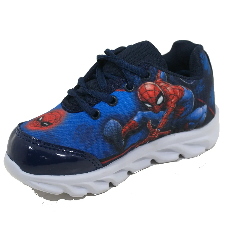 Zapatillas Marvel Spiderman Hombre Araña Luz Led 23 Al 34