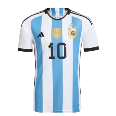 Camiseta AFA Selección Argentina Adidas 3 Estrellas 2022 + Parche Campeón del Mundo + #10 Messi - Adulto - comprar online