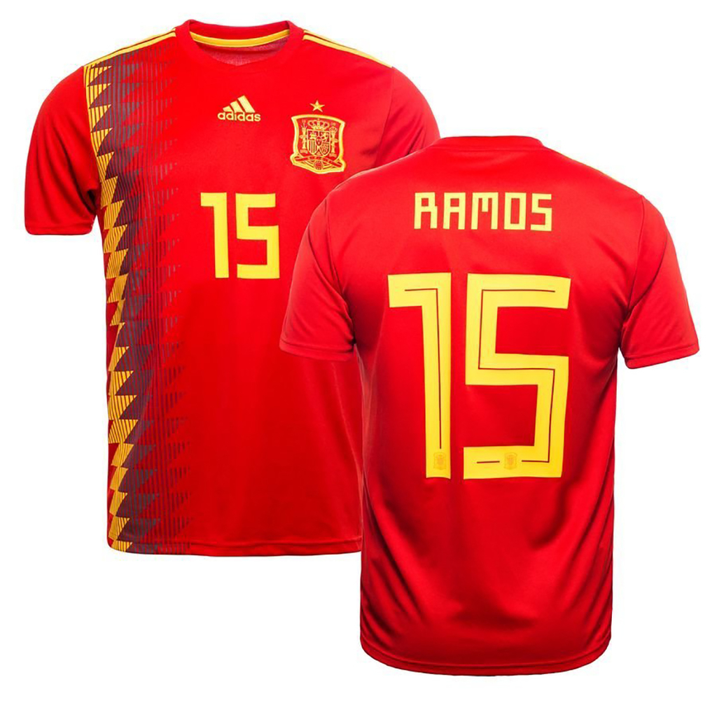 Camiseta Selección España Titular Adidas #15 Ramos - Adulto