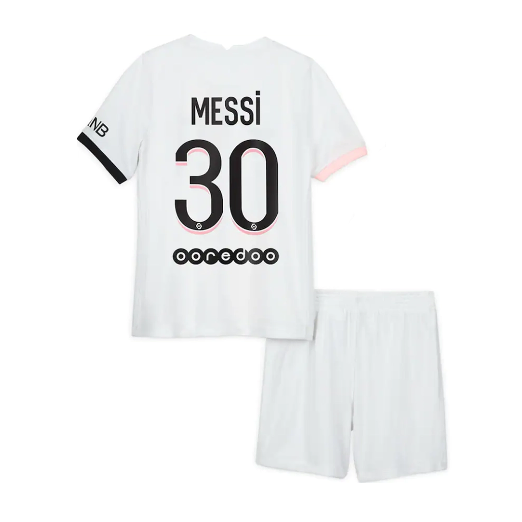Kit PSG Paris Saint Germain Suplente Stadium Nike #30 Messi 2021/22 -  infantil
