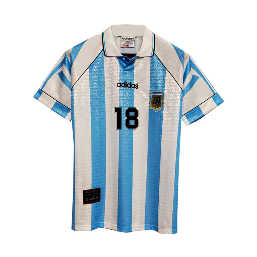 Camiseta Selección Argentina Titular Adidas 1996/97 #18 Scaloni - Adulto