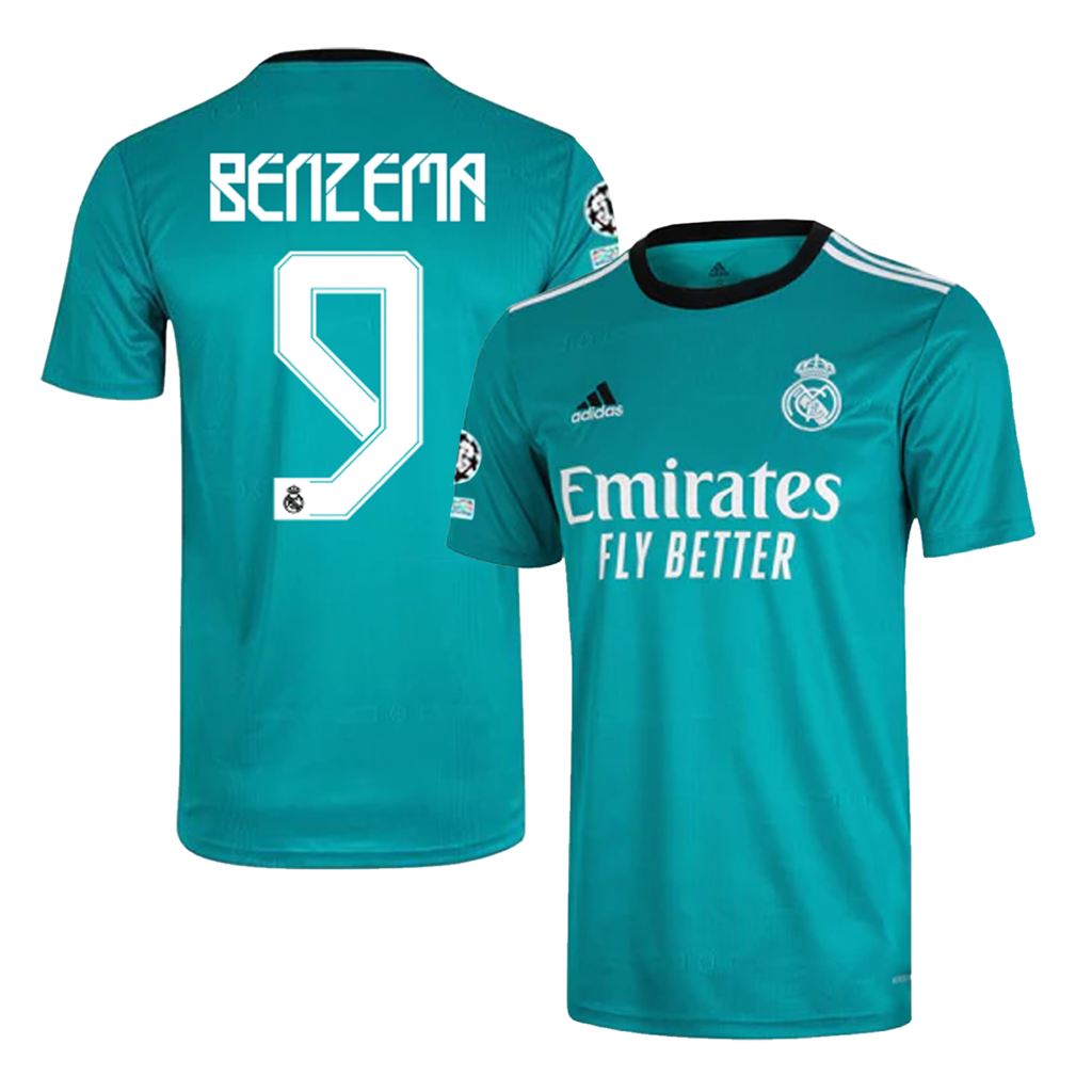 Camiseta Real Madrid Tercera Adidas 2022 #9 Benzema - Adulto