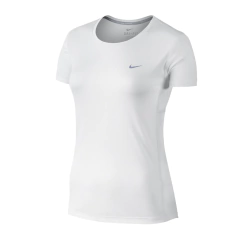 Bronceado Conversacional Consciente Remera Nike Miler Running Mujer Color: Blanca