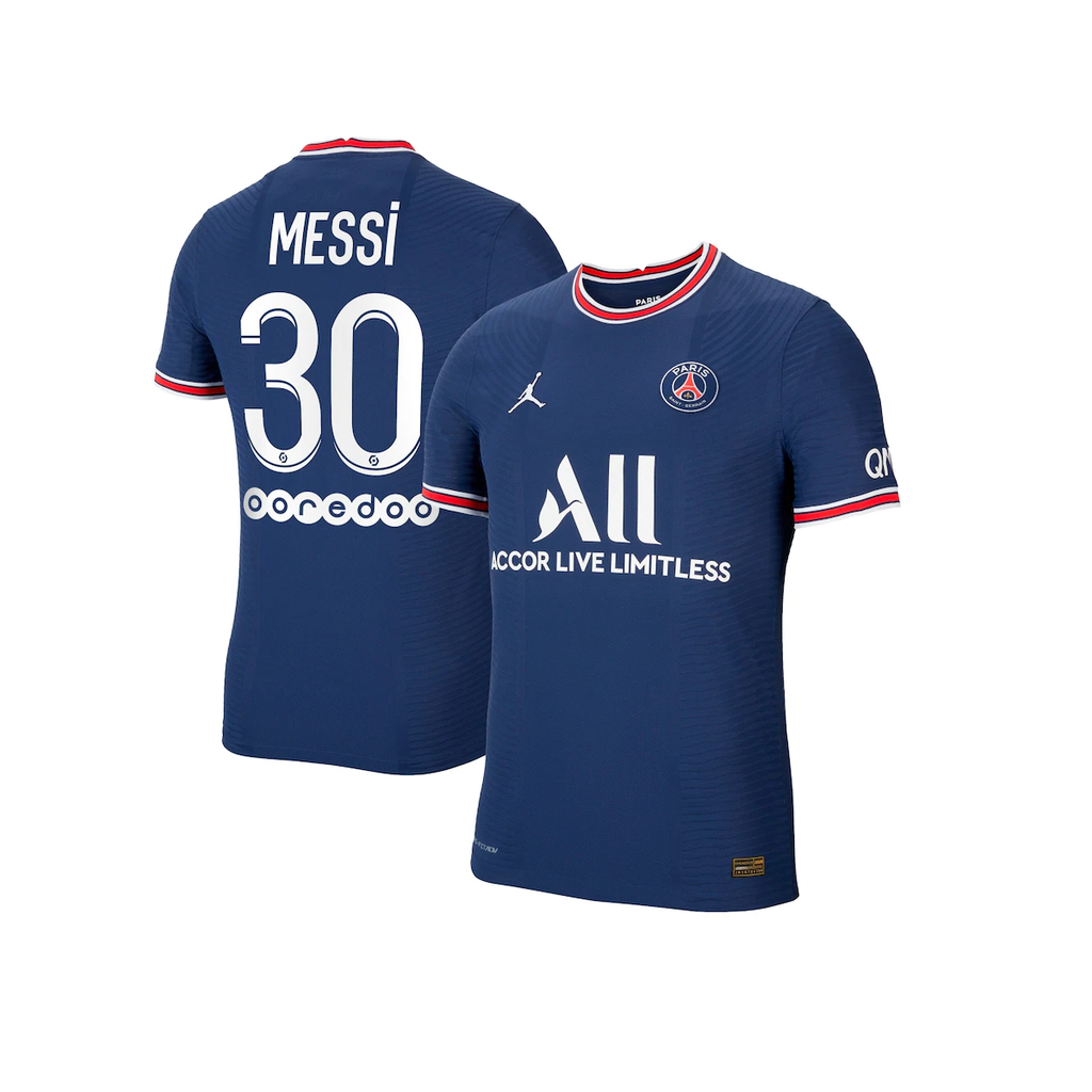 Camiseta PSG Paris Saint Germain Titular Vapor Match x Jordan #30 Messi  Edición Liga 1 - Adulto
