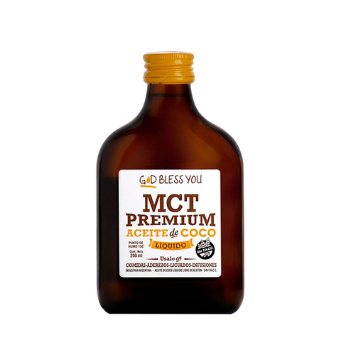 Aceite de Coco líquido MCT Premium x 200ml - God Bless You