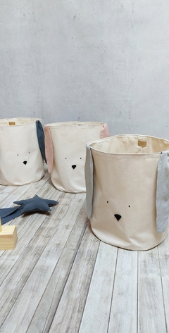 Cesto Contenedor Orejitas color Gris Perla - comprar online