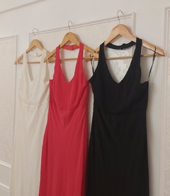 Vestido Eugenia De Gasa Crepe atado al cuello Art. 5124 - comprar online