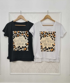 Remera Got Wild De Algodón Peinado 30/1 Premium con Glitter Art 1706