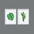 Kit Quadros Costela de Adão e Cactus Cód. 2015 com 2 Quadros do mesmo tamanho - comprar online